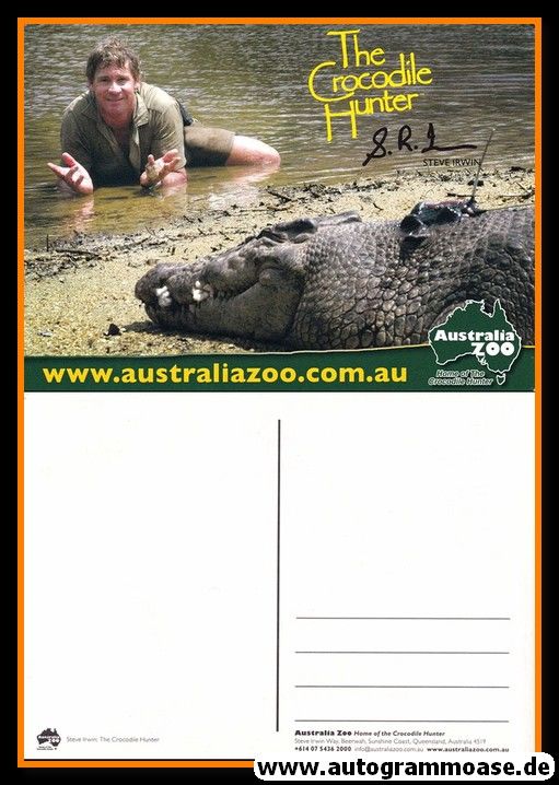 Autogramm TV (AUS) | Steve IRWIN | 2000er Druck (Crocodile Hunter)