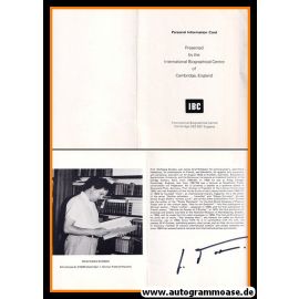 Autogramm Literatur | Wolfgang DURBEN | 1970er (Broschüre IBC)