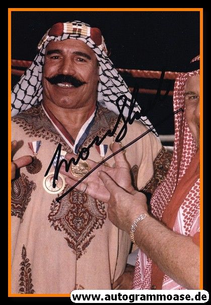 Autogramm Wrestling | THE IRON SHEIK | 1980er Foto (Portrait Color)