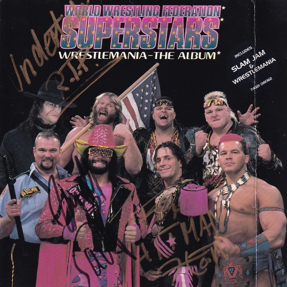 Autogramme Wrestling | BRET HART + RANDY SAVAGE + THE UNDERTAKER | 1993 (Wrestlemania The Album)