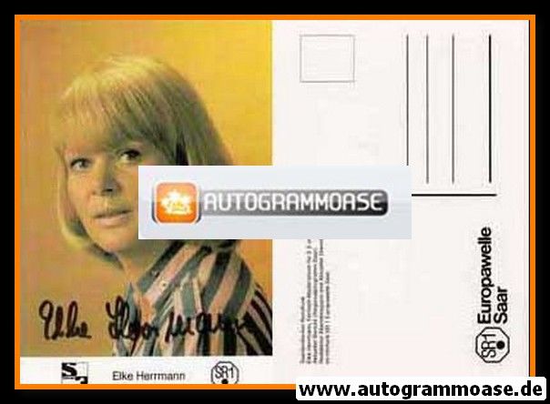 Autogramm TV | SR | Elke HERRMANN | 1970er (Portrait Color)