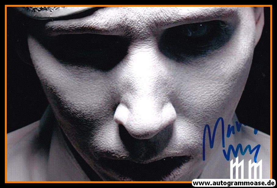 Autogramm Rock (USA) | Marilyn MANSON | 2003 Foto "This Is The New Shit" XL