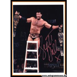 Autogramm Wrestling | SCOTT HALL | 1990er Foto (Siegszene Color) XL