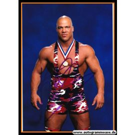 Autogramm Wrestling | KURT ANGLE | 1990er Foto (Portrait Color) XL