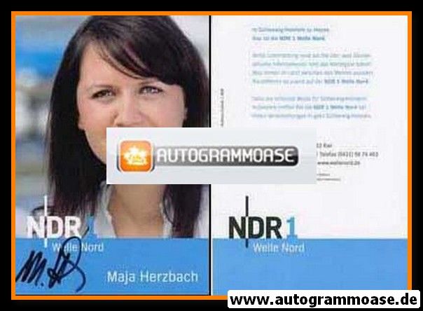 Autogramm Radio | NDR1 Welle Nord | Maja HERZBACH | 2007 (Portrait Color) Garrels