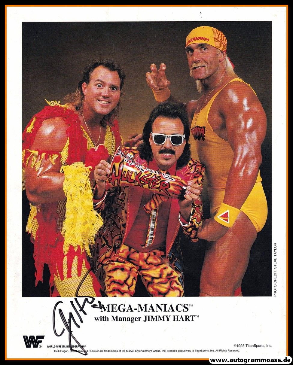 Autogramm Wrestling | JIMMY HART | 1993 (Portrait Color) Mega-Maniacs XL