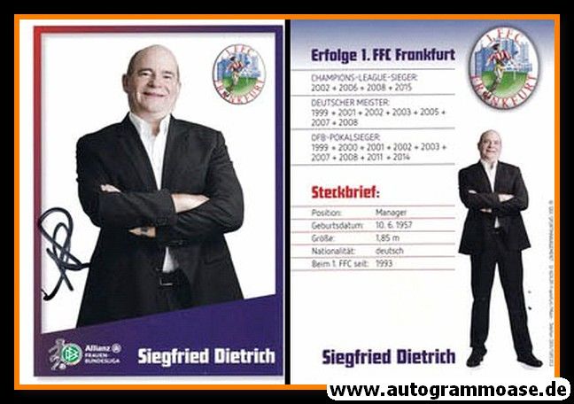 Autogramm Fussball (D) | 1. FFC Frankfurt | 2018 | Siegfried DIETRICH