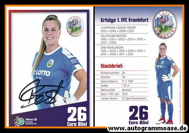 Autogramm Fussball (D) | 1. FFC Frankfurt | 2018 | Cara BÖSL
