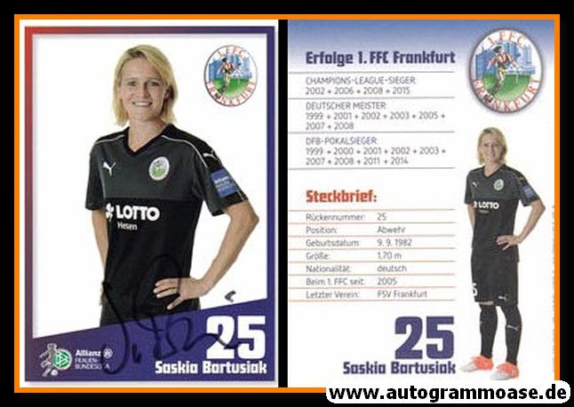 Autogramm Fussball (D) | 1. FFC Frankfurt | 2016 | Saskia BARTUSIAK