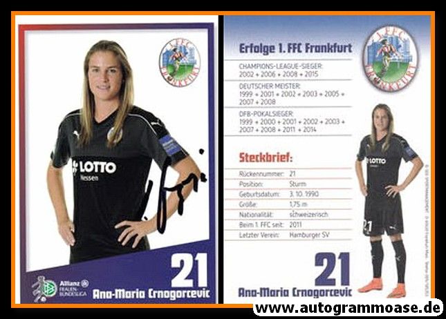 Autogramm Fussball (D) | 1. FFC Frankfurt | 2016 | Ana-Maria CRNOGORCEVIC