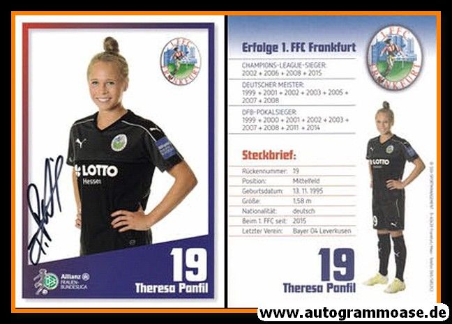 Autogramm Fussball (D) | 1. FFC Frankfurt | 2016 | Theresa PANFIL