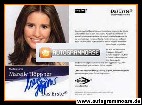 Autogramm TV | ARD | Mareile HÖPPNER | 2011 "Brisant" (Heinrich)