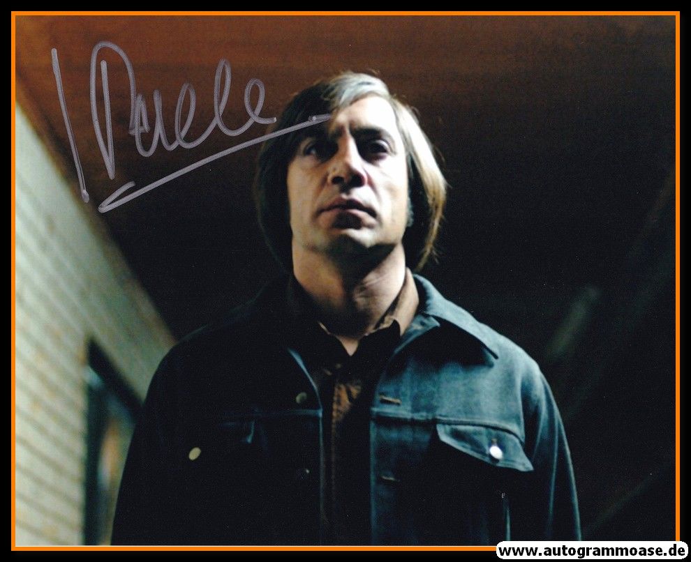Autogramm Film (Spanien) | Javier BARDEM | 2007 Foto "No Country For Old Men" XL 1