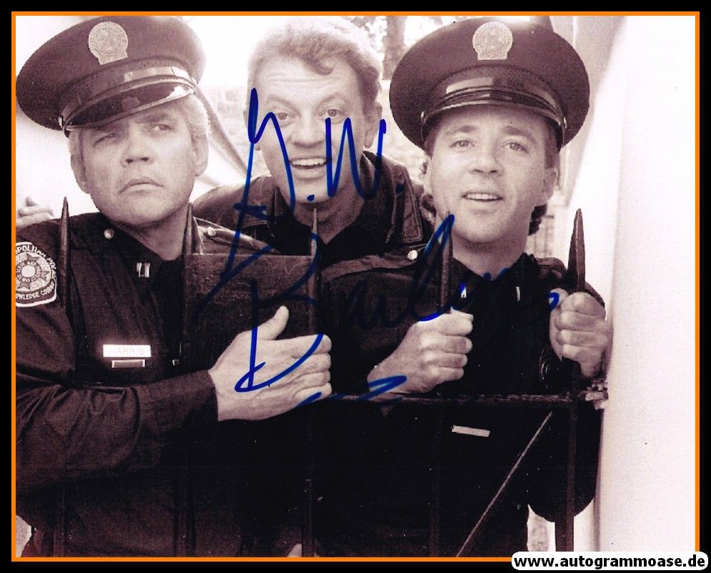 Autogramm Film (USA) | G.W. BAILEY | 1989 Foto "Police Academy 6" XL