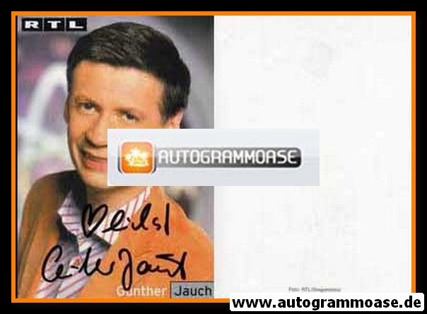 Autogramm TV | RTL | Günther JAUCH | 1990er (Portrait Color Gregorowius)