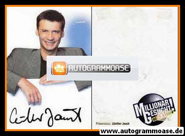 Autogramm TV | RTL | Günther JAUCH | 2000er "SKL Millionär Gesucht" (Portrait Color)
