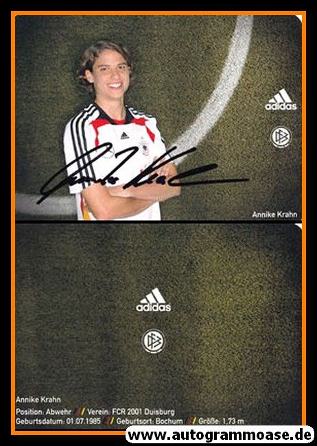 Autogramm Fussball (D) | DFB | 2008 Adidas | Annike KRAHN
