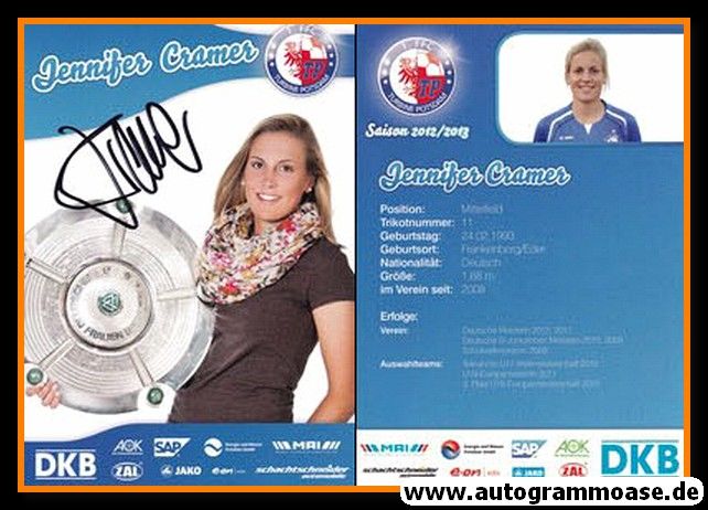 Autogramm Fussball (D) | 1. FFC Turbine Potsdam | 2012 | Jennifer CRAMER
