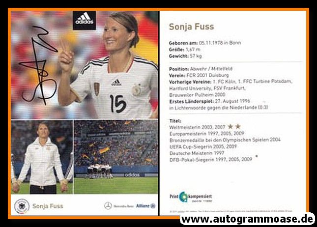 Autogramm Fussball (D) | DFB | 2011 Adidas | Sonja FUSS