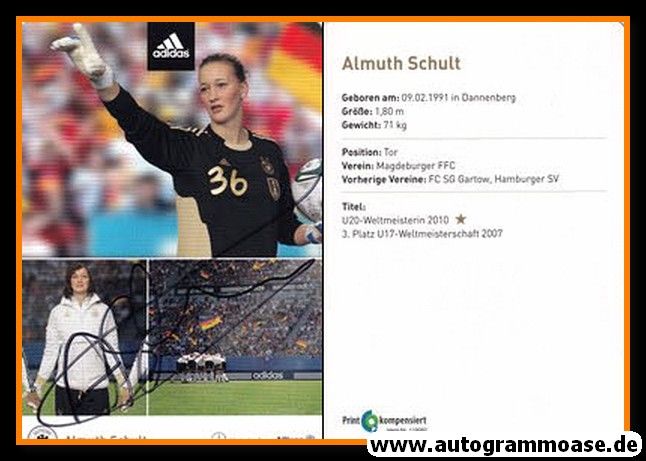 Autogramm Fussball (D) | DFB | 2011 Adidas | Almuth SCHULT