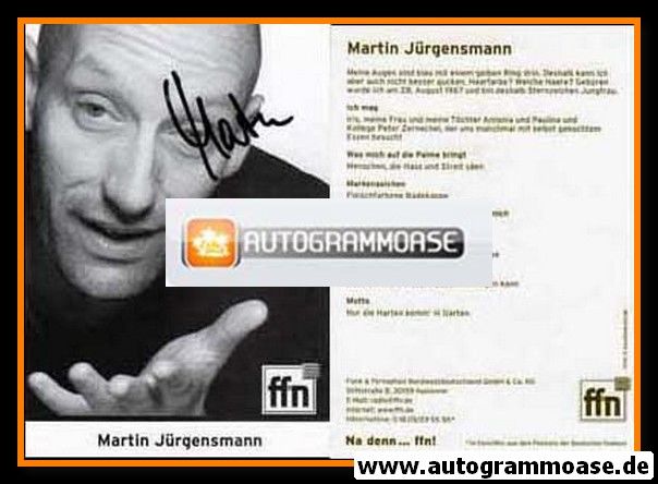 Autogramm Radio | FFN | Martin JÜRGENSMANN | 2000er (Portrait SW)