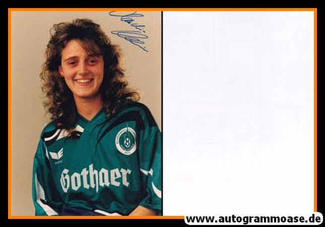 Autogramm Fussball (Damen) | Grün-Weiss Brauweiler | 1990er Foto | Claudia KLEIN
