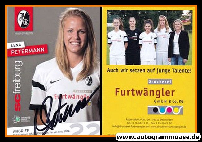 Autogramm Fussball (D) | SC Freiburg | 2014 | Lena PETERMANN