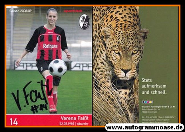 Autogramm Fussball (D) | SC Freiburg | 2008 | Verena FAISST