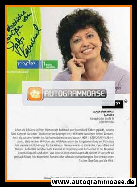 Autogramm Radio | MDR1 Sachsen | Gabi KAMMEL | 2005 (Portrait Color) Heinrich