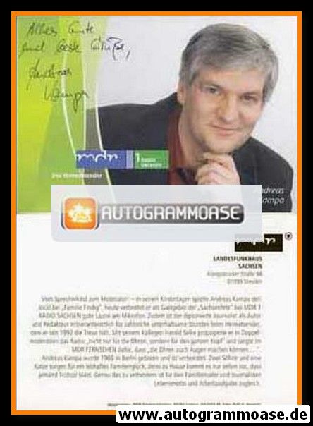 Autogramm Radio | MDR1 Sachsen | Andreas KAMPA | 2010er (Portrait Color)