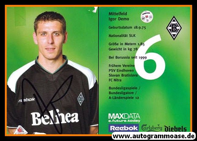 Autogramm Fussball | Borussia Mönchengladbach | 2001 | Igor DEMO