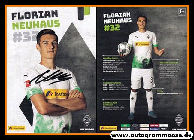 Autogramm Fussball | Borussia Mönchengladbach | 2019 | Florian NEUHAUS