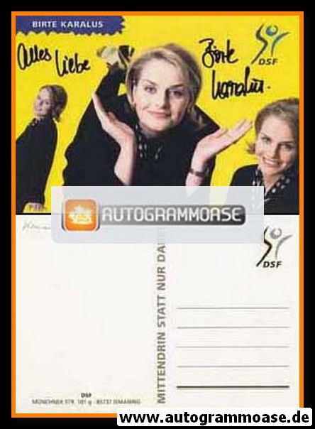 Autogramm TV | DSF | Birte KARALUS | 2000er (Portrait dreifach)