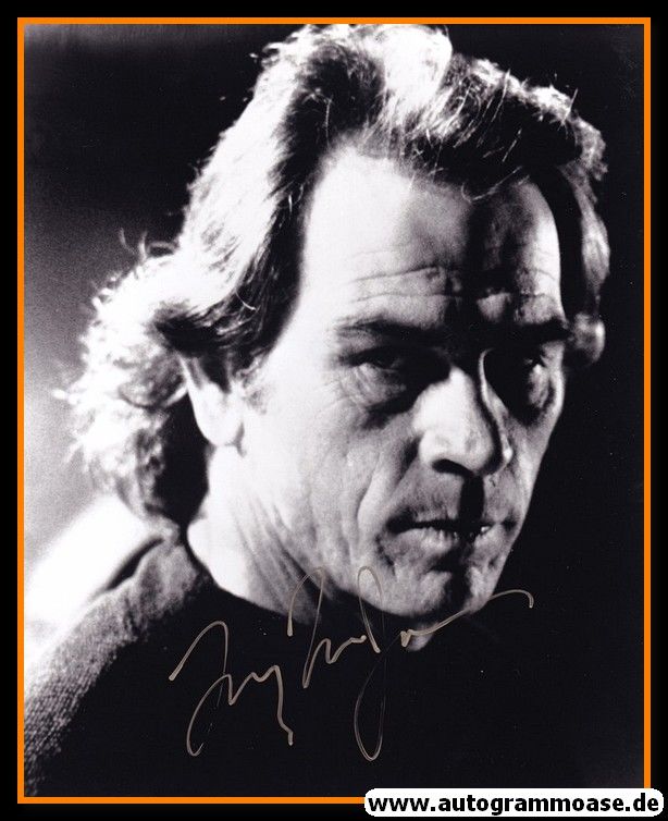 Autogramm Film (USA) | Tommy LEE JONES | 1990er Foto (Portrait SW XL)