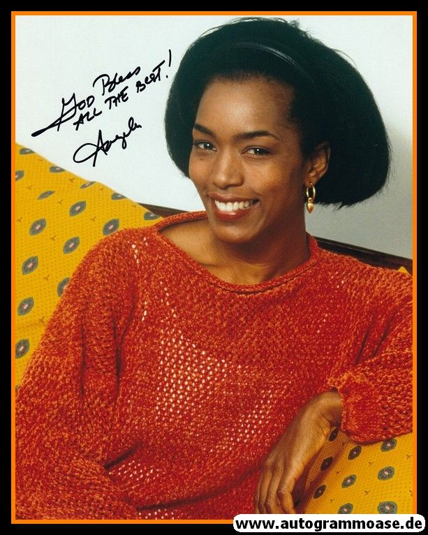 Autogramm Film (USA) | Angela BASSETT | 1990er Foto (Portrait Color XL)