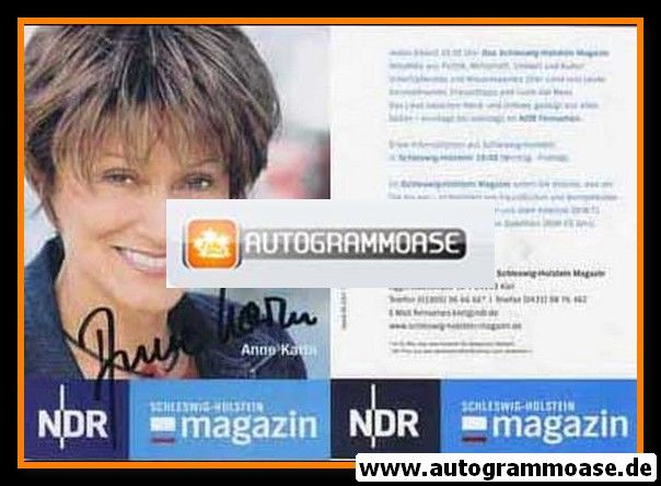 Autogramm TV | NDR | Anne KARIN | 2007 "Schleswig-Holstein Magazin" (Garrels)