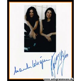 Autogramme Instrumental (Klavier) | Katia + Marielle LABEQUE | 1980er Foto (Portrait Color XL)