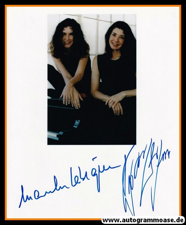 Autogramme Instrumental (Klavier) | Katia + Marielle LABEQUE | 1980er Foto (Portrait Color XL)