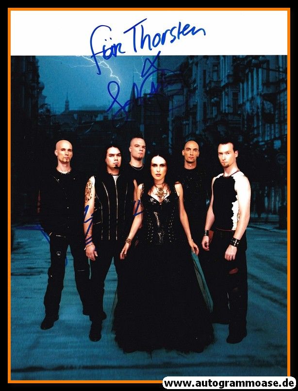 Autogramme Metal (NL) | WITHIN TEMPTATION | 2007 Foto (Gruppenbild Color XL) + 3 AG