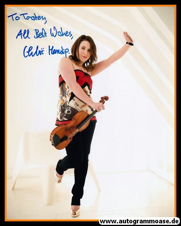 Autogramm Violine (UK) | Chloe HANSLIP | 2010er Foto (Portrait Color XL) 1