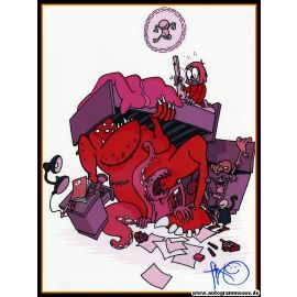 Autogramm Kunst | FLIX | 2010er Foto (Zeichnung Color XL) Comic