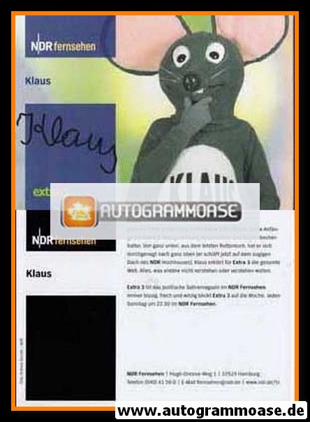 Autogramm TV | NDR | KLAUS ERKLÄRMAUS | 2000er "Extra 3"