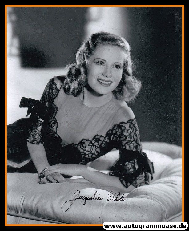 Autogramm Film (USA) | Jacqueline WHITE | 1950er Foto (Portrait SW XL)