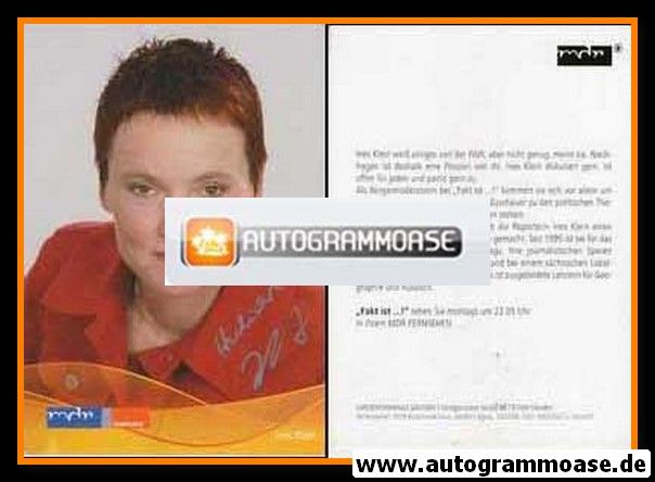 Autogramm TV | MDR | Ines KLEIN | 2010er "Fakt Ist ...!"