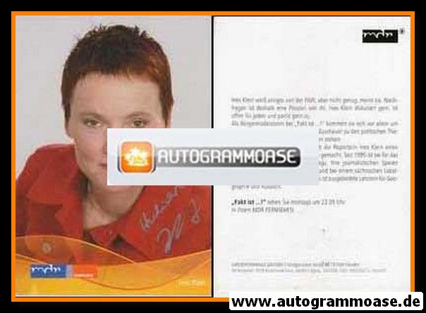 Autogramm TV | MDR | Ines KLEIN | 2007 "Fakt Ist ...!" (Portrait Color Heinrich)