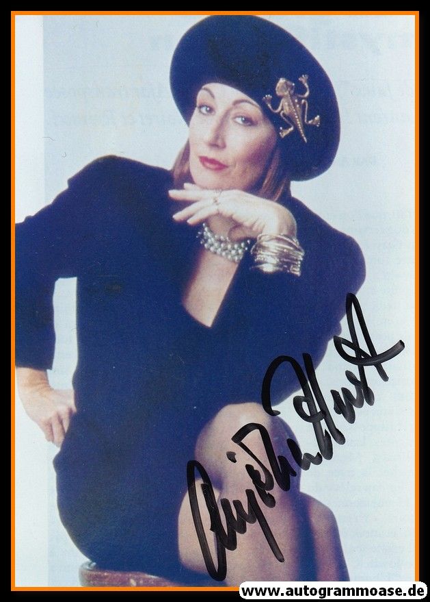 Autogramm Film (USA) | Anjelica HUSTON | 1990er Foto (Portrait Color)