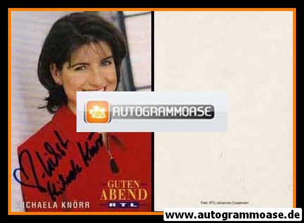 Autogramm TV | RTL | Michaela KNÖRR | 1990er "Guten Abend RTL"