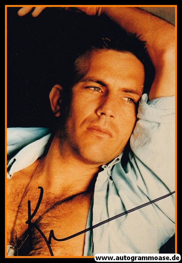 Autogramm Film (USA) | Kevin COSTNER | 1980er Foto (Portrait Color sexy)