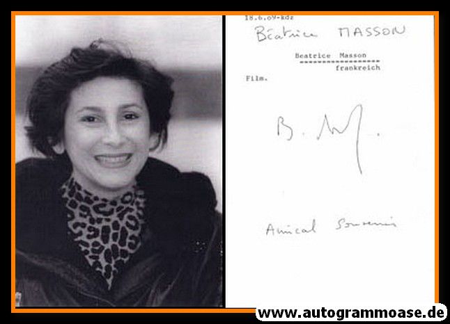 Autogramm Film (Frankreich) | Beatrice MASSON | 2000er (Portrait SW)