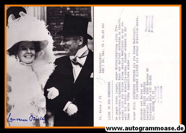Autogramm Film (UK) | Laurence OLIVIER | 1975 Foto "Love Among The Ruins"